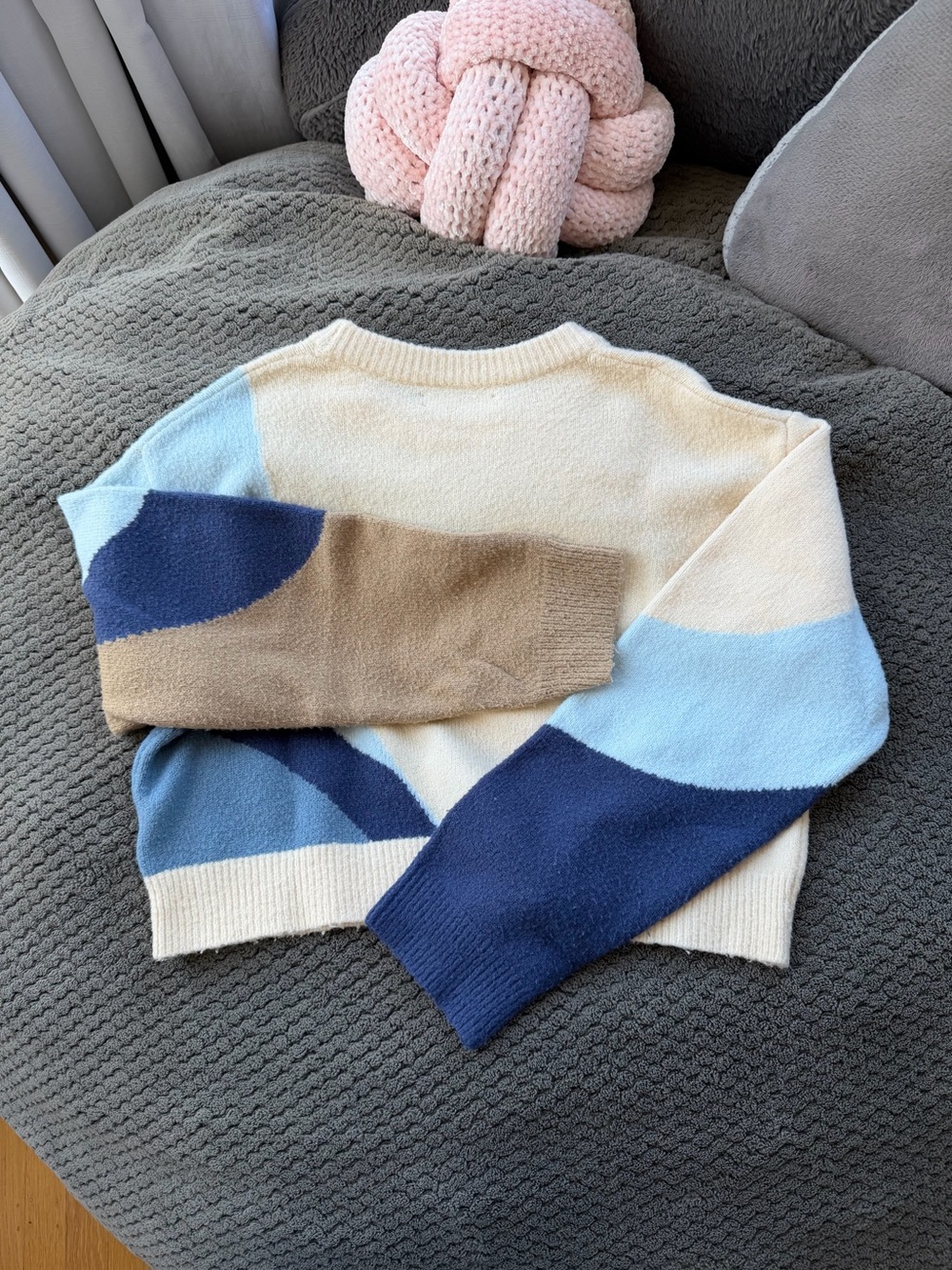 Oak + Fort Abstract Wave Pattern Sweater - Picture 3 of 4